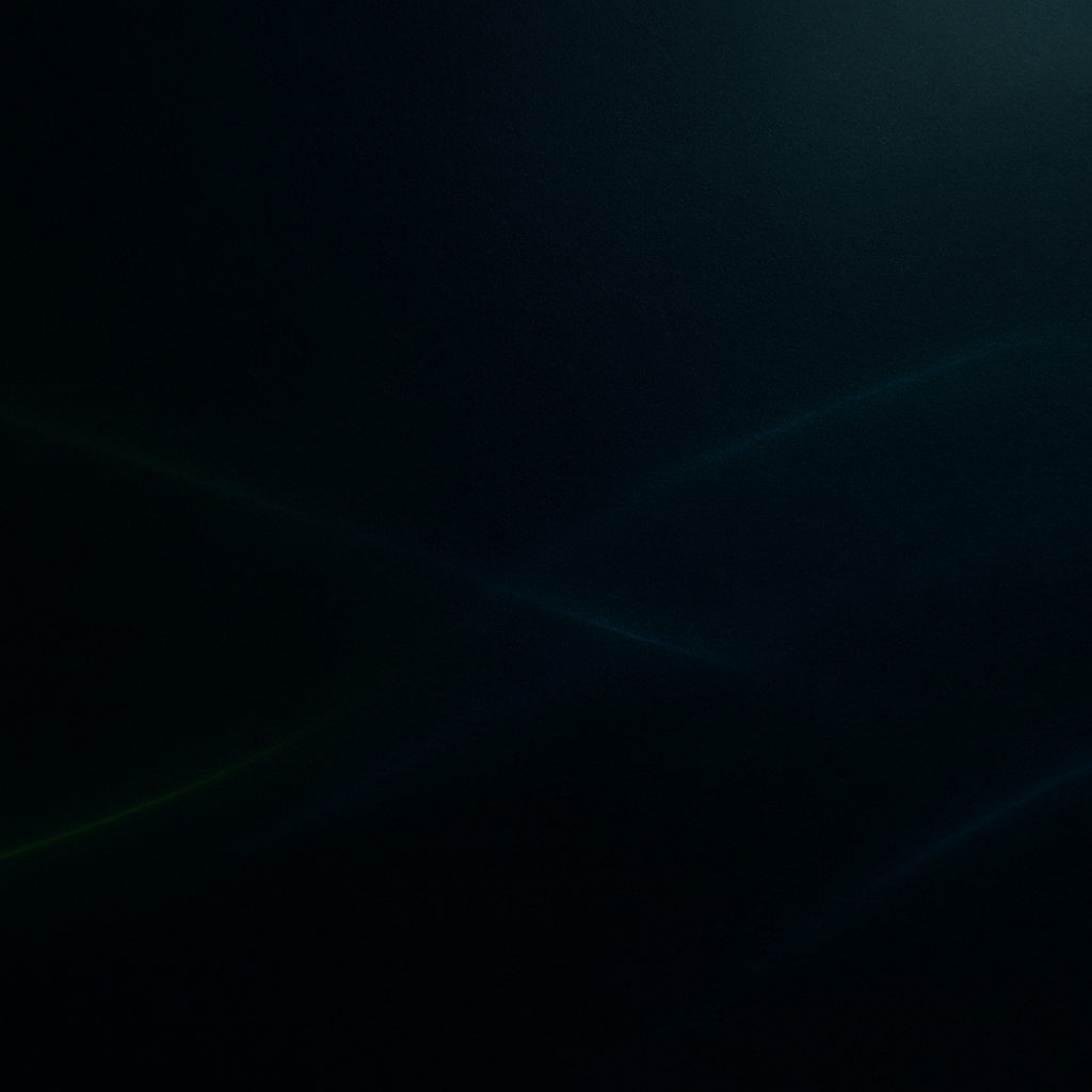 Abstrakter technischer Hintergrund mit subtilen grünen und blauen Lichtlinien