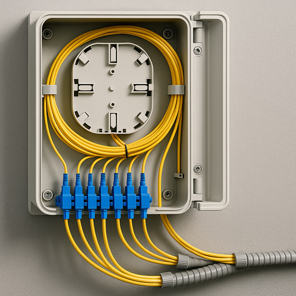 Leuchtende Glasfaserkabel